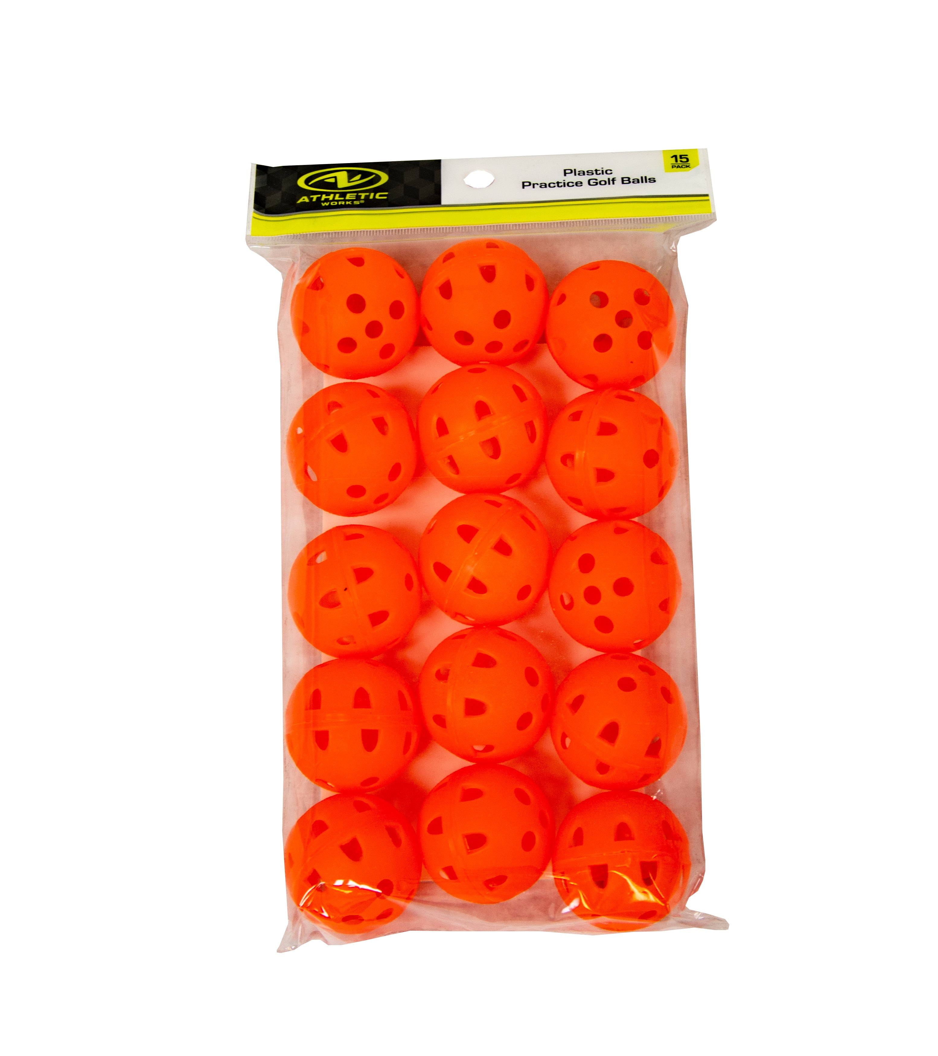 Athletic Works 15Pk Practice Golf Balls Orange