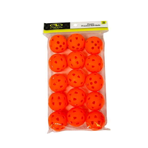 Athletic Works 15Pk Practice Golf Balls Orange
