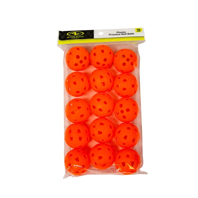 Athletic Works 15Pk Practice Golf Balls Orange