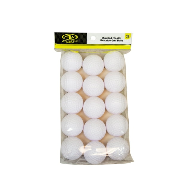 Athletic Works 15Pk White Hollow Practice Golf Balls