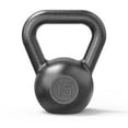 thumbnail image 1 of Athletic Works 15lb Kettlebell, Casting Iron, Durable Hammertone Finish, Black, 1 of 8