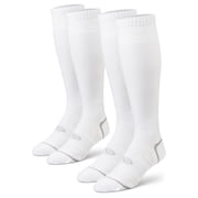 Athletic Works Soccer Socks,  White Unisex, Small Youth 10-4.5, 2 pack