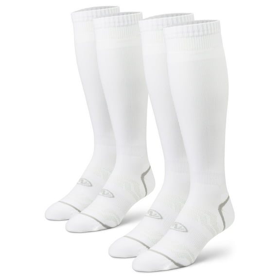 Athletic Works Soccer Socks, White Unisex, Small Youth 10-4.5, 2 pack