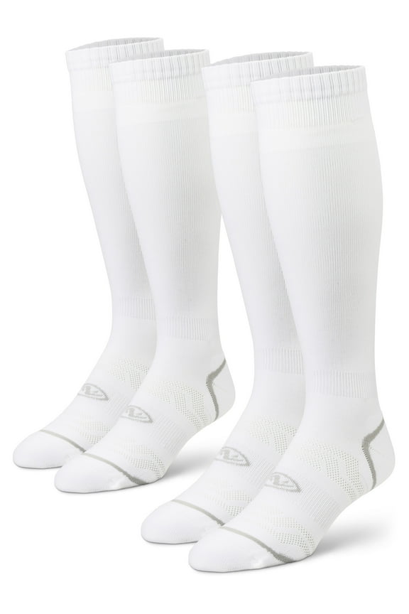 Athletics Works Soccer Socks, Youth Extra Small, Unisex 2 pack White