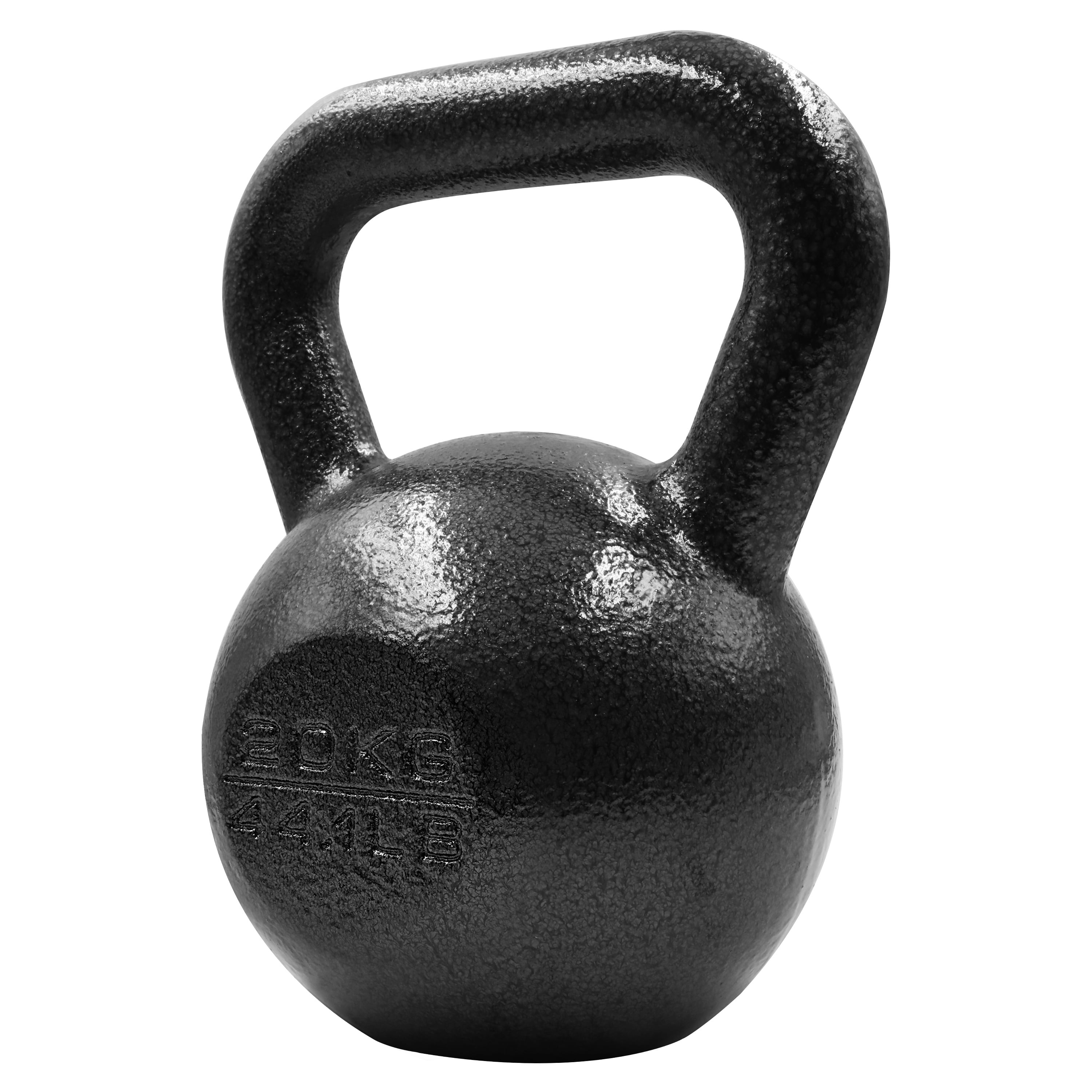 Athletic Works 20KG Kettlebell, Durable Black Hammertone Finish, 44lbs ...