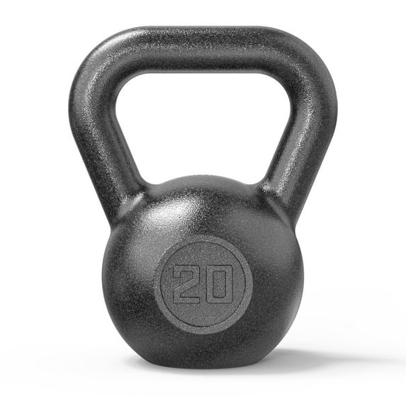 Athletic Works 20lb Kettlebell, Casting Iron, Durable Hammertone Finish, Black