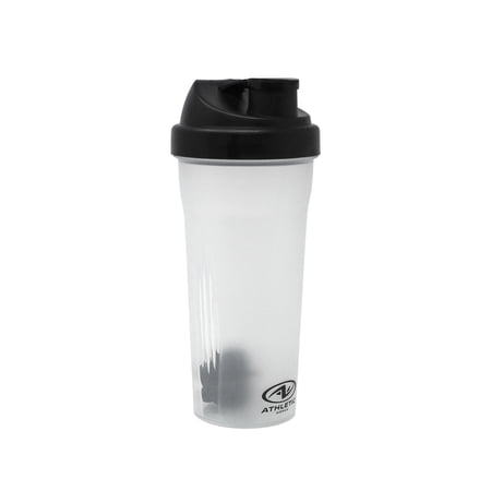 Athletic Works 24oz Frost/Black Protein Drink Shaker Bottle W/Mixing Ball