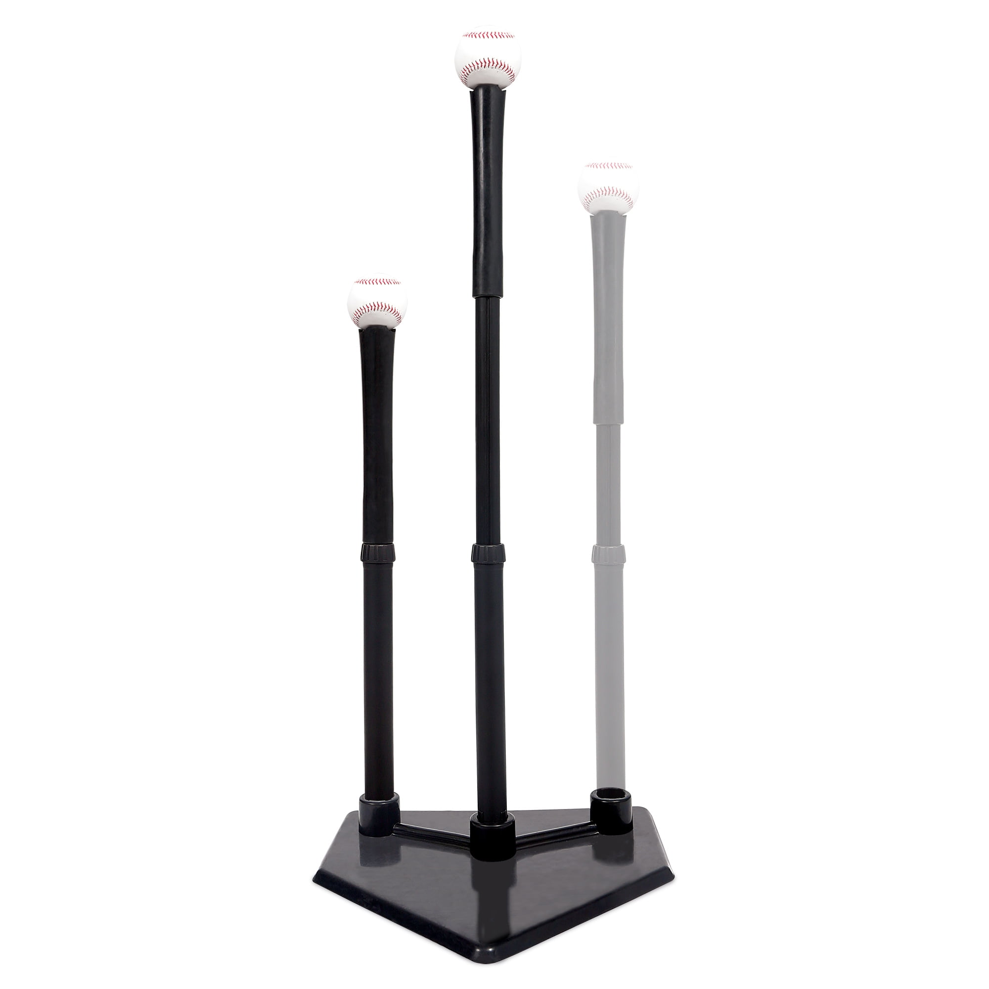 Athletic Works 3 Position Baseball Batting Tee - Height Adjusts from 25 in. to 35 in. High - 17 in. Wide Base