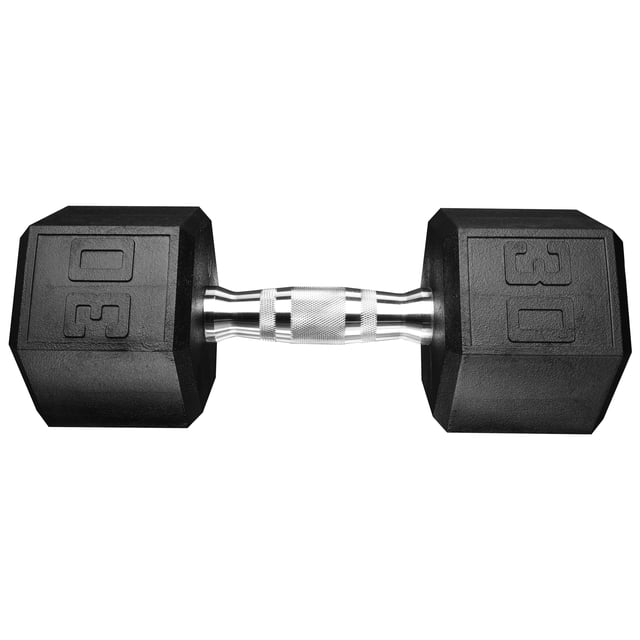 Single Weight Free Shipping! Athletic Works 30lb Hex Dumbbell, Single Weight, Black ...