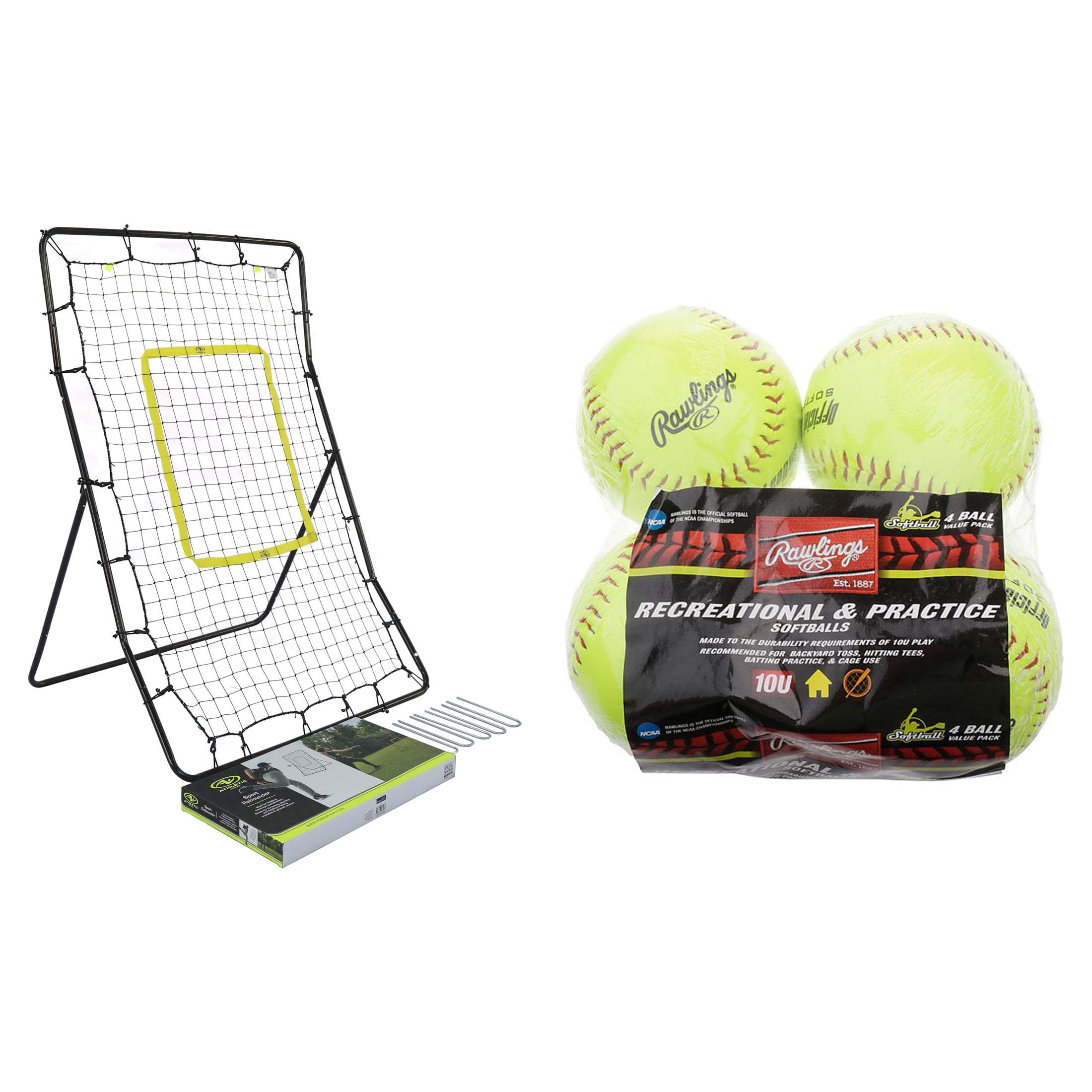 Athletic Works 36 In. x 55 In. Baseball Rebounder Net with Fastpitch