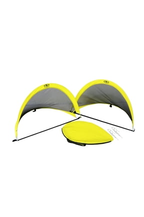 3X2ft 2 Pack Pop-up Soccer Nets with Carry Bag, Yellow and Black