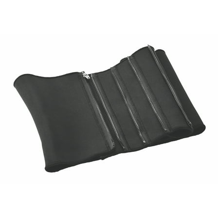 Athletic Works 5-Zipper Waist Trimmer Belt, Plus Size, Black