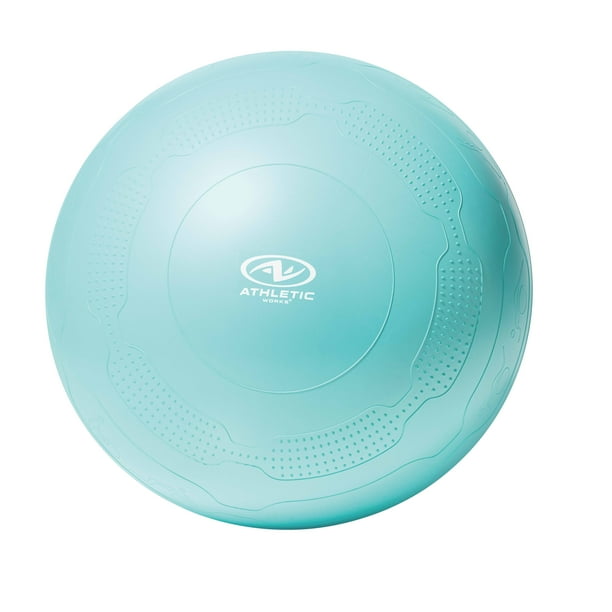 Athletic Works 55cm Yoga Ball, AntiBurst, Exercises Poses Embossed