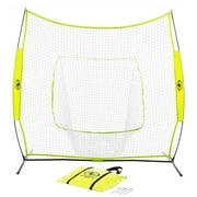 Athletic Works 7ft  x 7ft Hit Pitch Training Net for Baseball Softball Protective Screens, New, 11.02lb