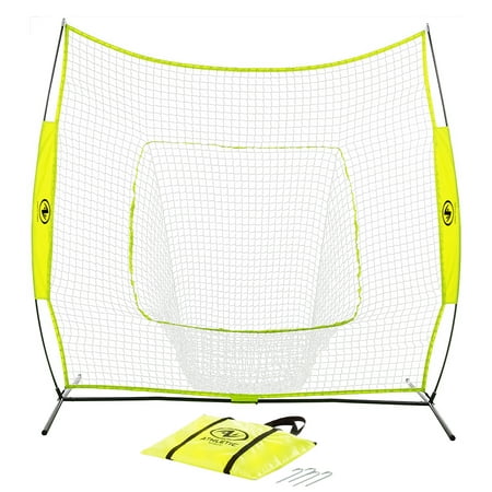 Athletic Works 7ft  x 7ft Hit Pitch Training Net for Baseball Softball Protective Screens, New, 11.02lb