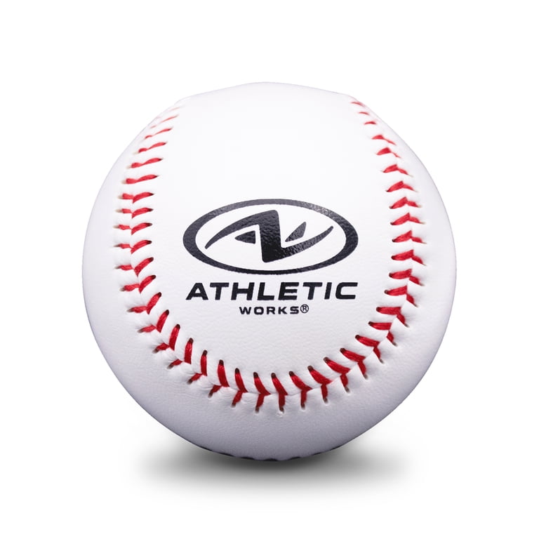 Free Shipping! Athletic Works 9-Inch Leather Baseball with Bucket