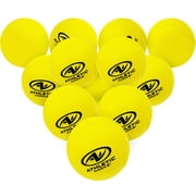VTUWYM Athletic Works 9 in. Practice Foam Baseballs with Carrying Bag, Yellow, 12 Pack, 1.5 oz