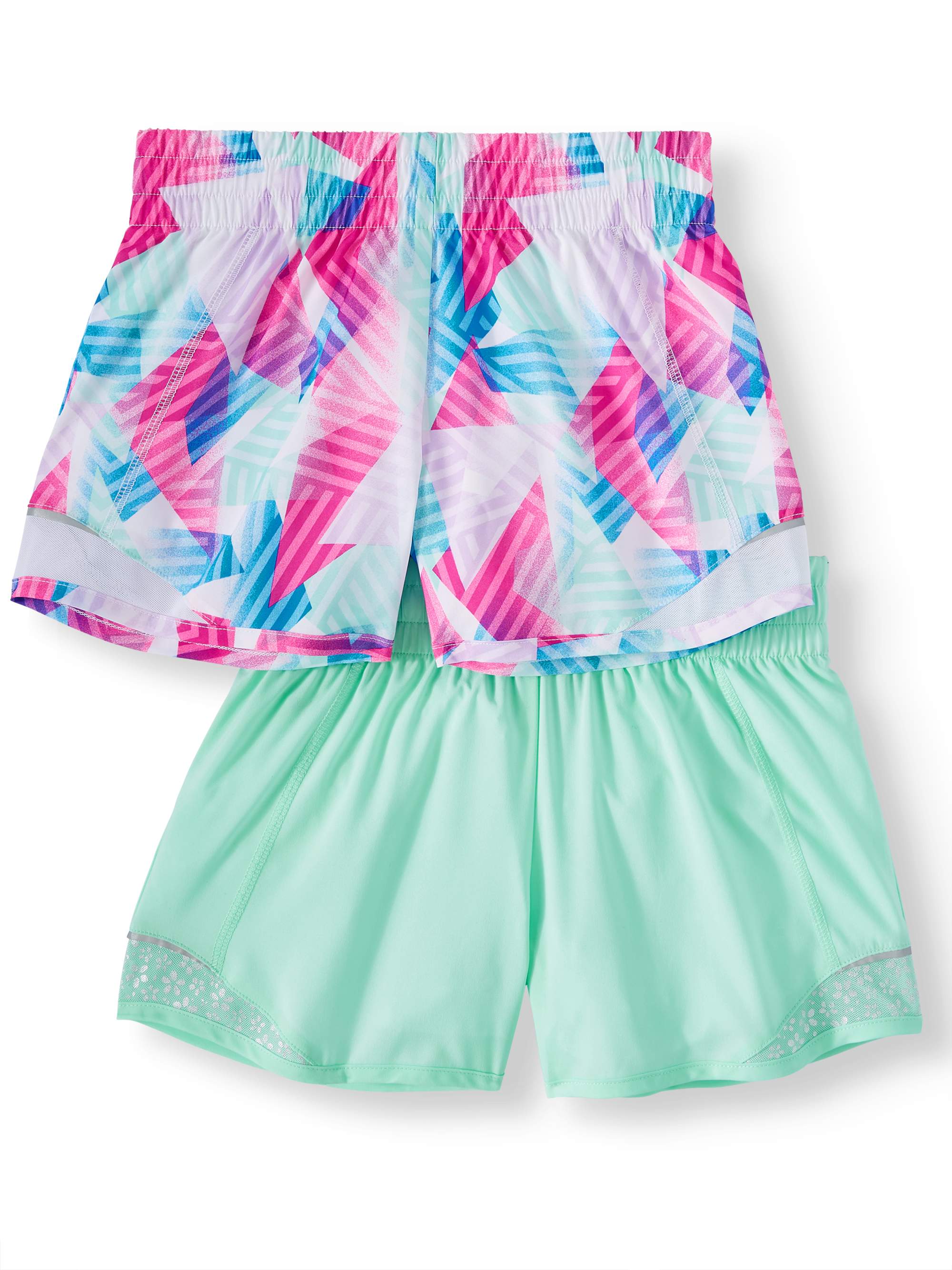 Athletic Works Active Running Shorts, 2Pack (Little Girls & Big Girls