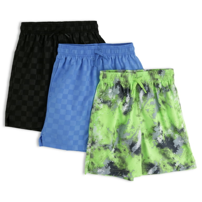 Athletic Works Boys Soccer Shorts, 3-Pack, Sizes 4-18 & Husky 