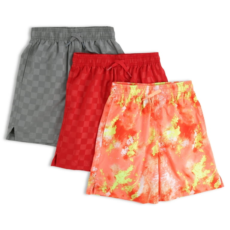 Athletic Works Boys Soccer Shorts, 3-Pack, Sizes 4-18 & Husky 