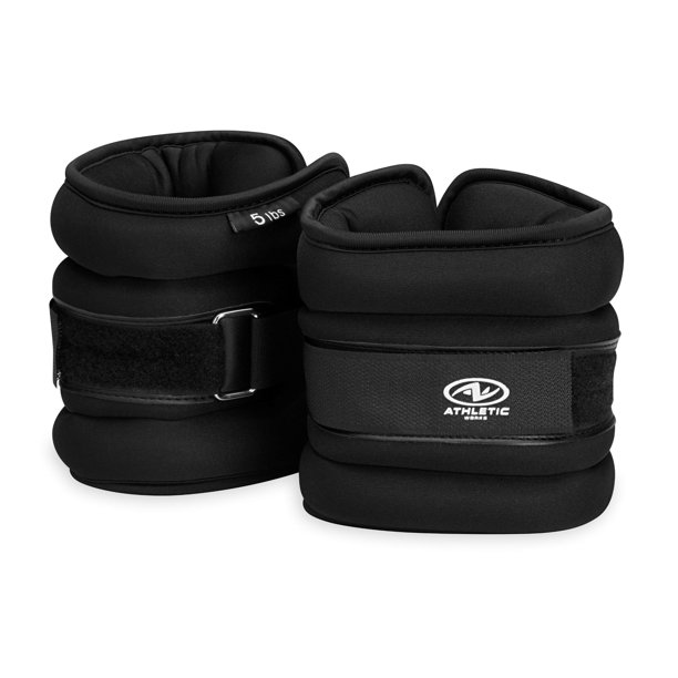 Athletic Works Adjustable Ankle and Wrist Weights, 5Pound Pair