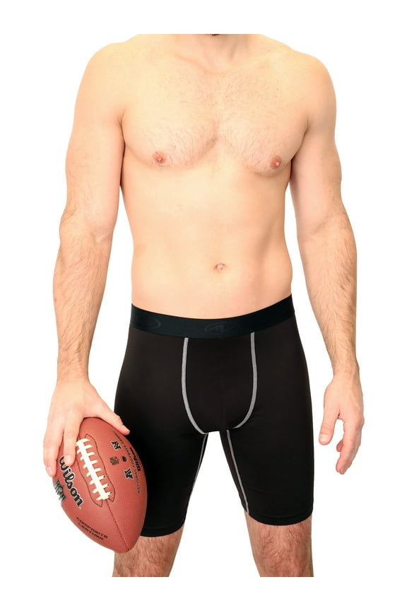 Adult Compression Long Short, Large, Black, Unisex, 1 Pack