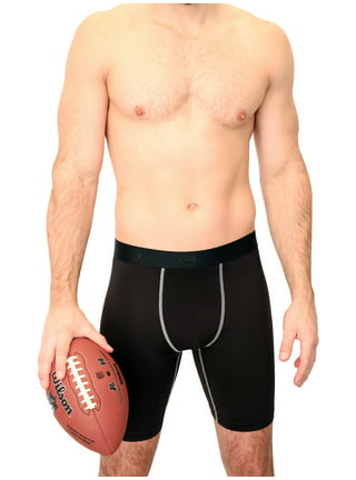 Men 3 Pack Performance Compression Shorts with Phone Pocket Male