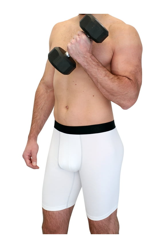 Adult Compression Long Short, Small, White, Unisex, 1 Pack