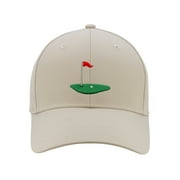 Athletic Works Adult Polyester Microfiber Golf Athletic Hat Khaki
