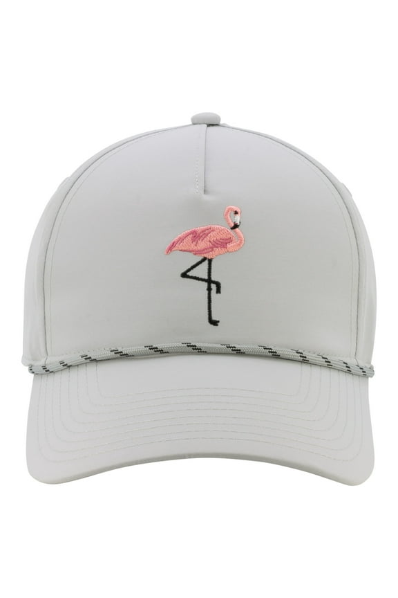 Adult Polyester Microfiber Performance Flamingo Hat Light Gray