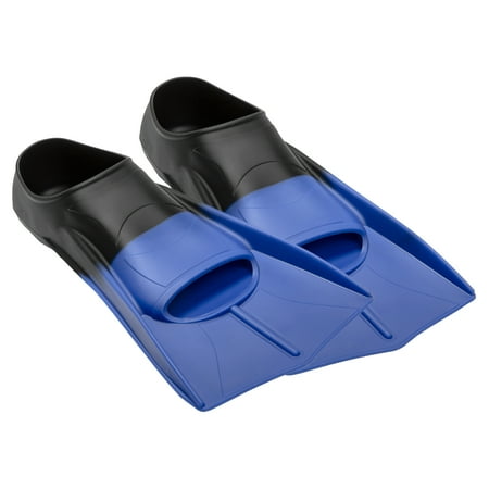 Athletic Works Adult Short Blade Swim Training Fin, Blue, Large