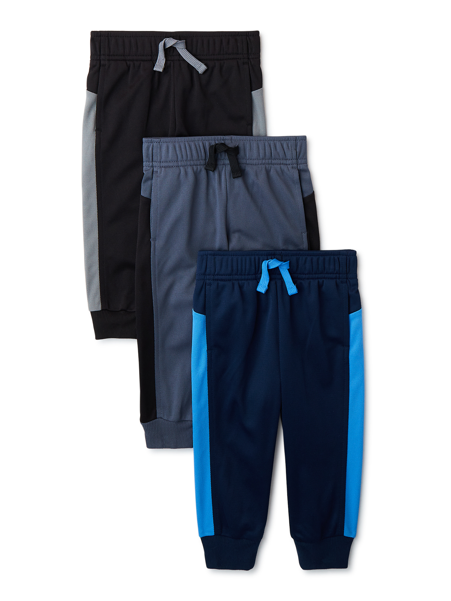 Athletic Works Baby and Toddler Boy Active Jogger Pants, 3Pack, Sizes