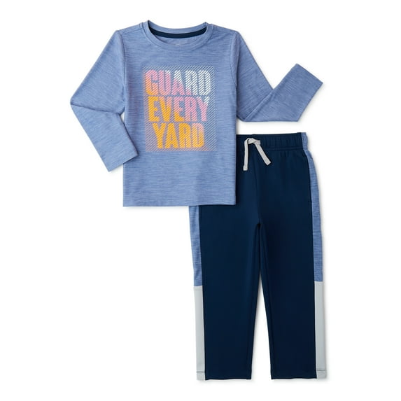 Athletic Works Baby and Toddler Boy Graphic Tee and Jogger Pants Set, 2-Piece, Sizes 12M-5T