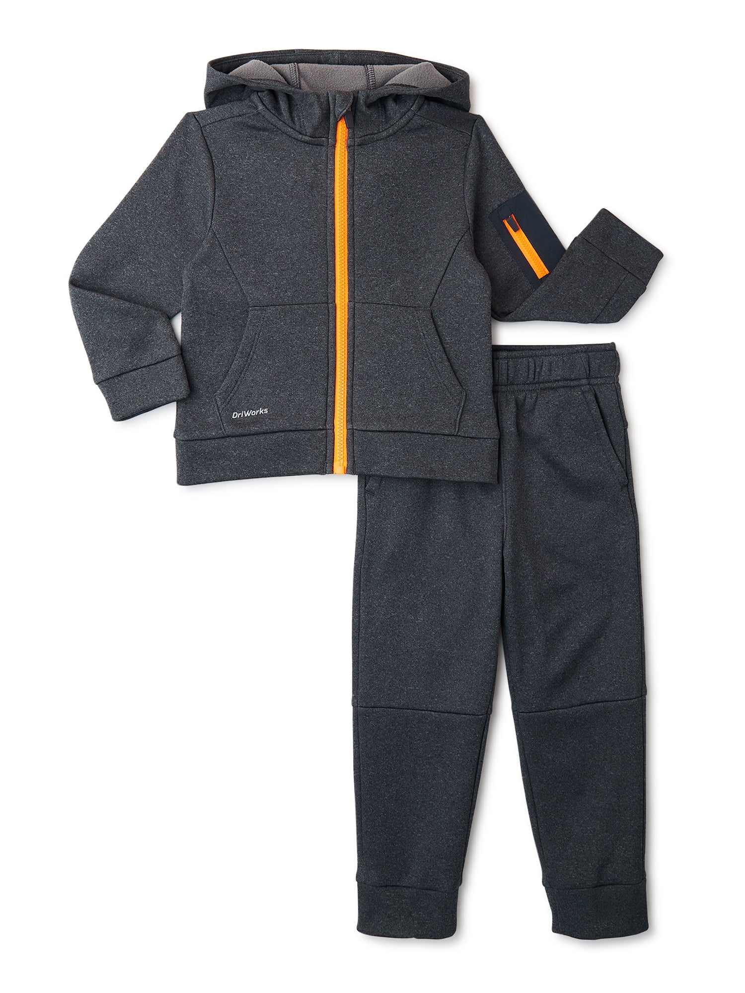 Athletic Works Baby and Toddler Boy Tech Fleece Zip Hoodie and Jogger ...