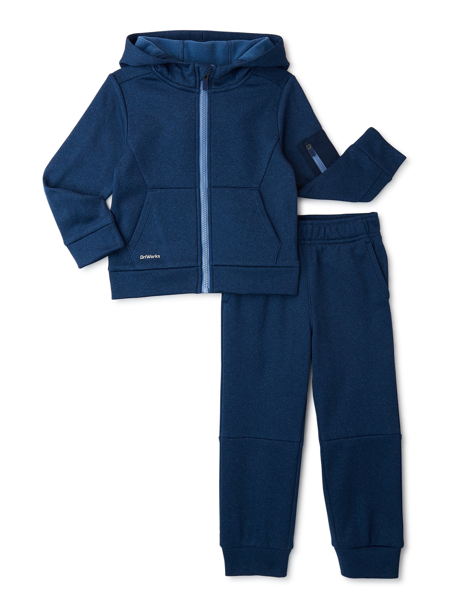 Athletic Works Baby and Toddler Boy Tech Fleece Zip Hoodie and Jogger ...