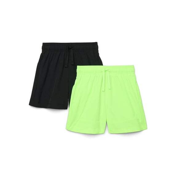 Athletic Works Boys Active Performance Shorts, 2-Pack, Sizes 4-18