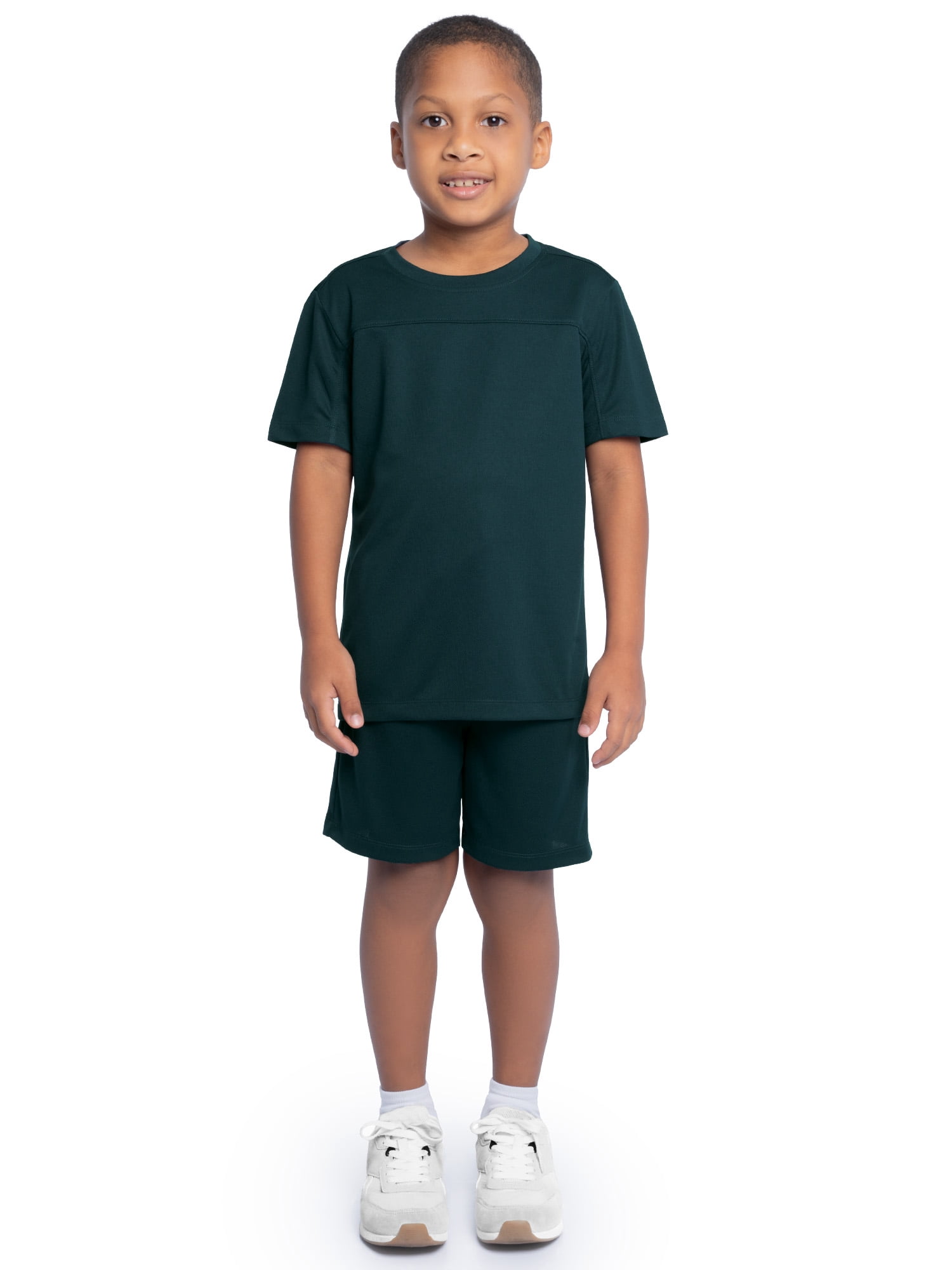 Athletic Works Boy's Active Short Sleeve T-Shirt and Short Set, Sizes 4/5-18