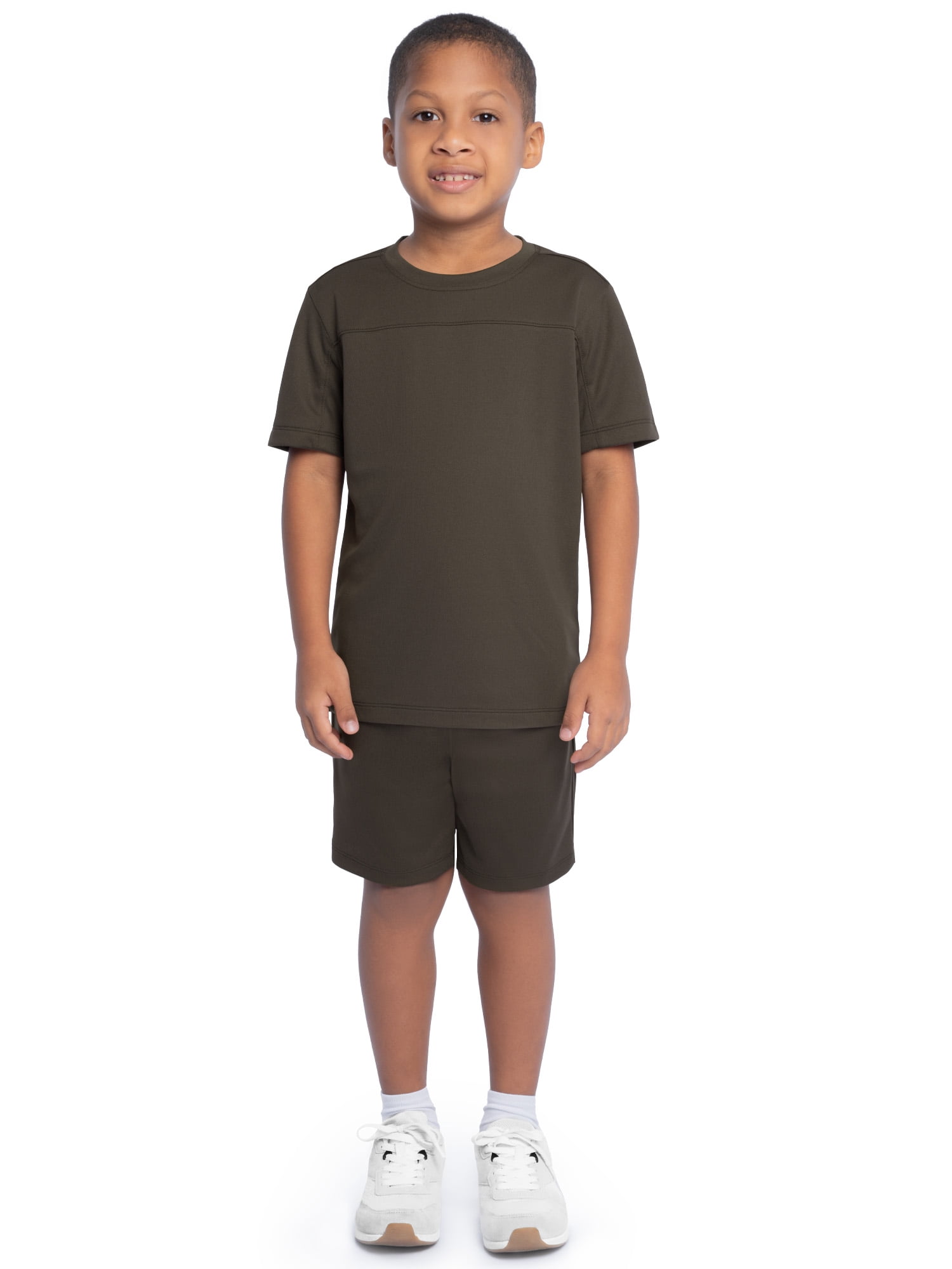 Athletic Works Boy's Active Short Sleeve T-Shirt and Short Set, Sizes 4/5-18