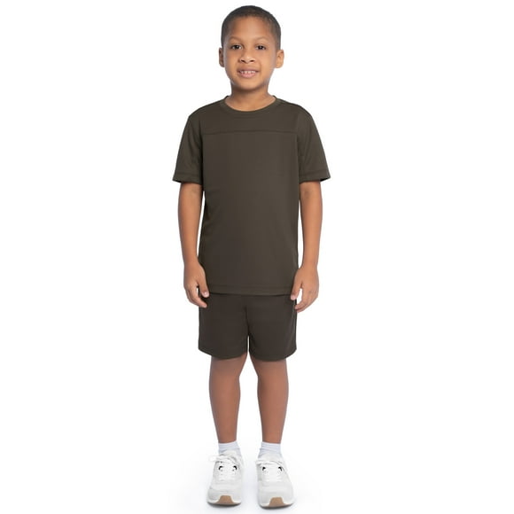Athletic Works Boy's Active Short Sleeve T-Shirt and Short Set, Sizes 4/5-18