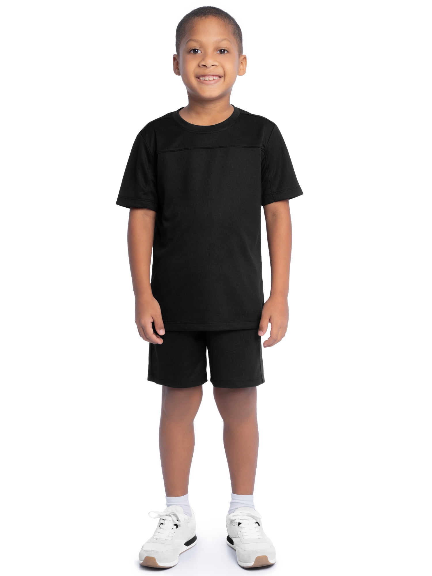 Athletic Works Boy's Active Short Sleeve T-Shirt and Short Set, Sizes 4/5-18