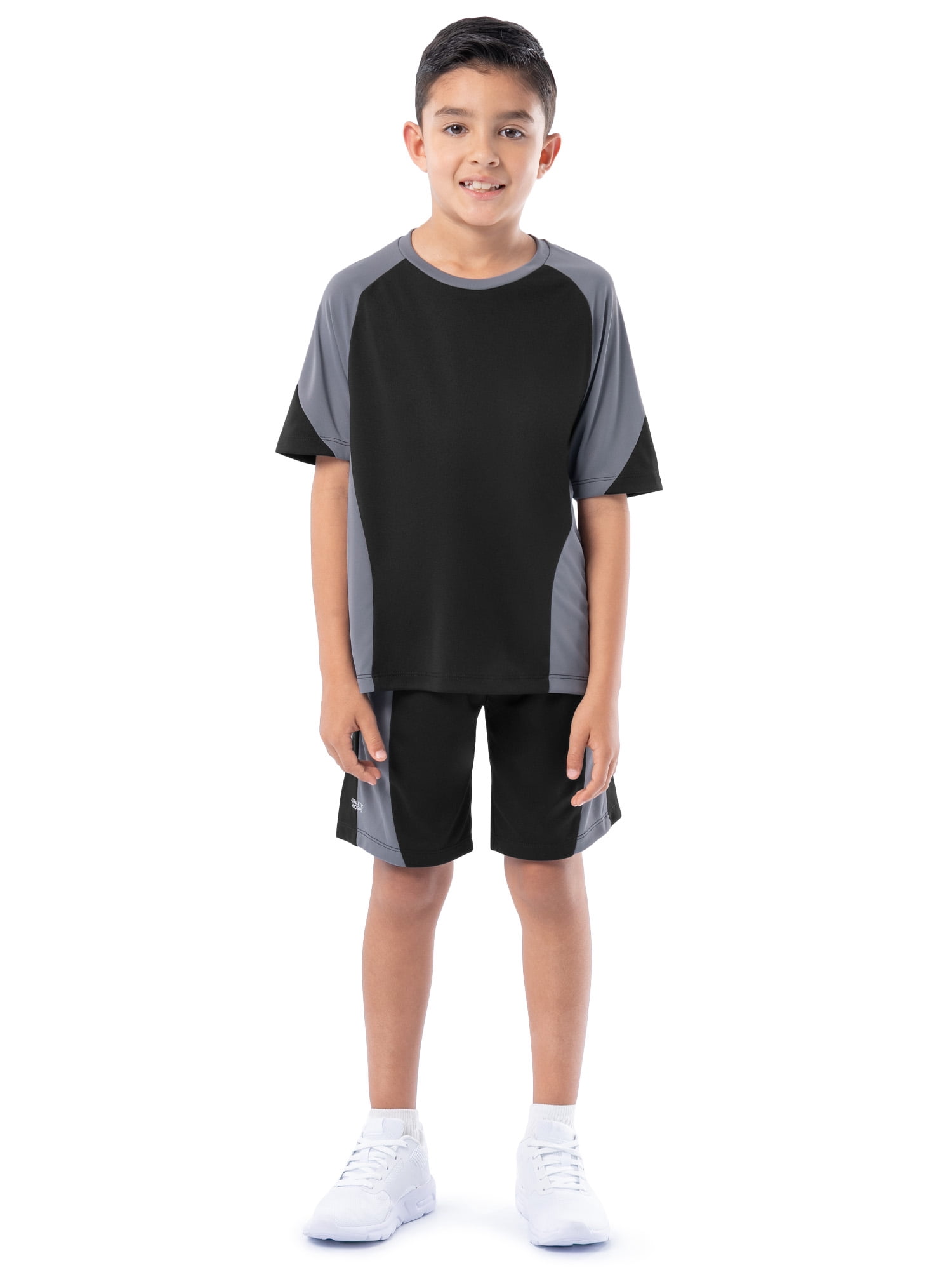 Athletic Works Boy's Active Sport Short Sleeve T-Shirt & Short Set, Sizes 4-18
