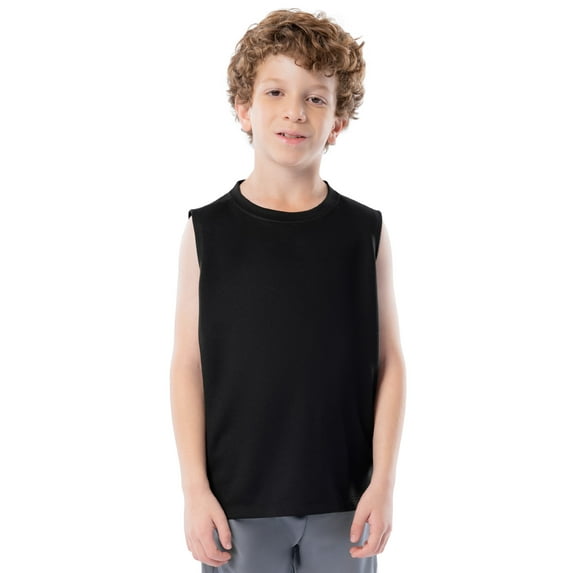 Athletic Works Boy's Core Active Muscle Tank, 2-Pack, Sizes 4-18 & Husky