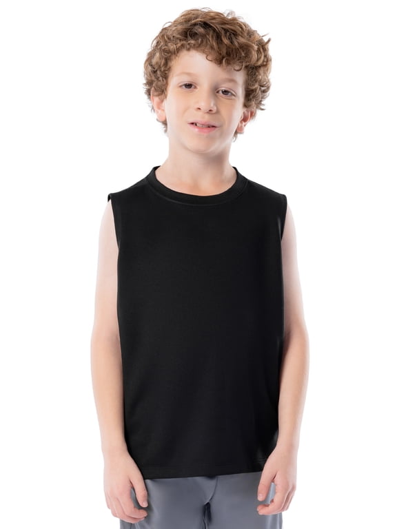 Boy's Core Active Muscle Tank, 2-Pack, Sizes 4-18 & Husky