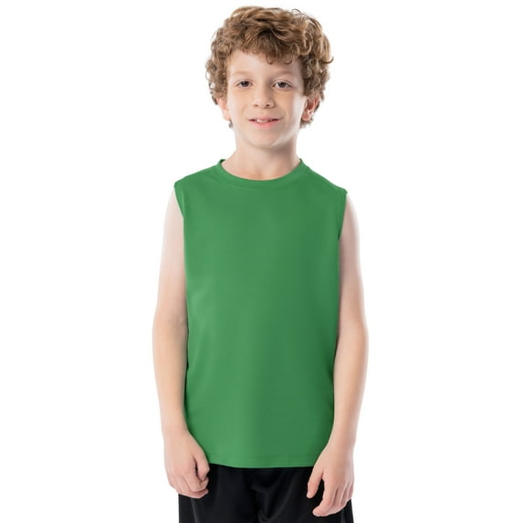 Athletic Works Boy's Core Active Muscle Tank, 2-Pack, Sizes 4-18 & Husky