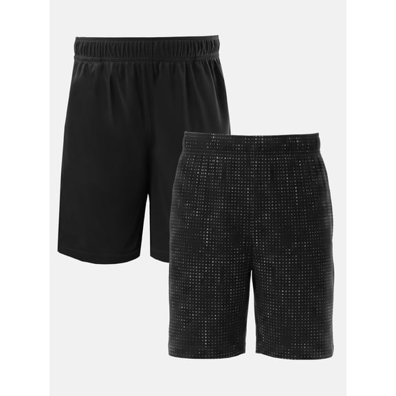 Athletic Works Boys Core Performance Short, 2-Pack, Sizes 4-18 & Husky