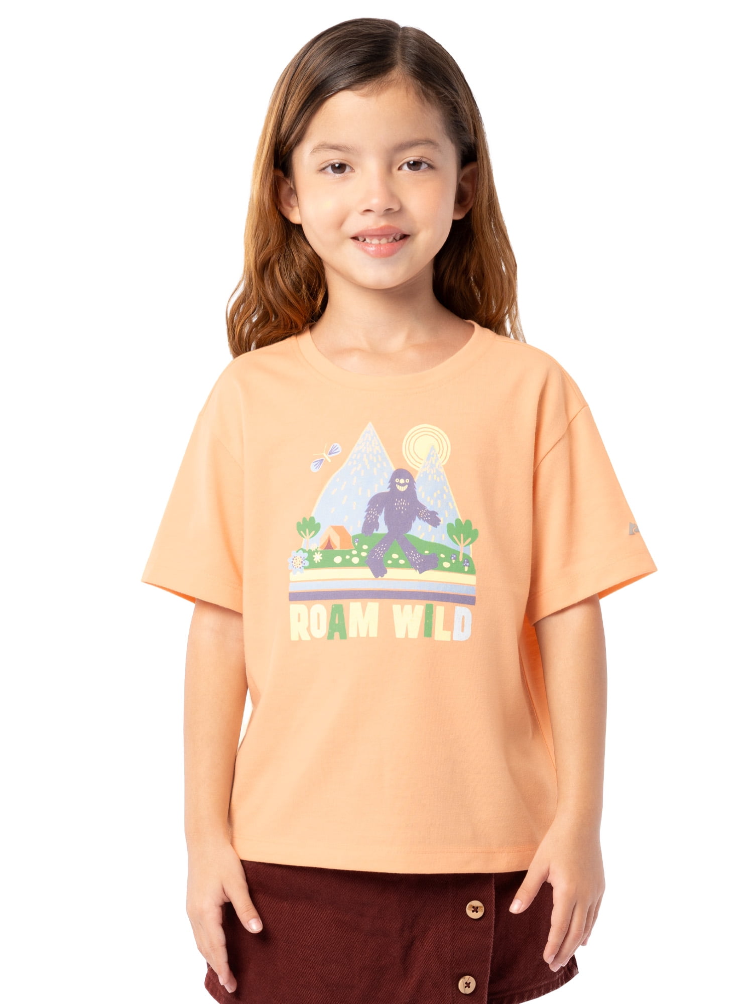 Ozark Trail Girl's Boxy Graphic Tee, Sizes 4-18 & Plus