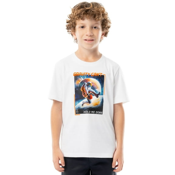 Athletic Works Boys Short Sleeve Graphic T-Shirt, Sizes 4-18 & Husky