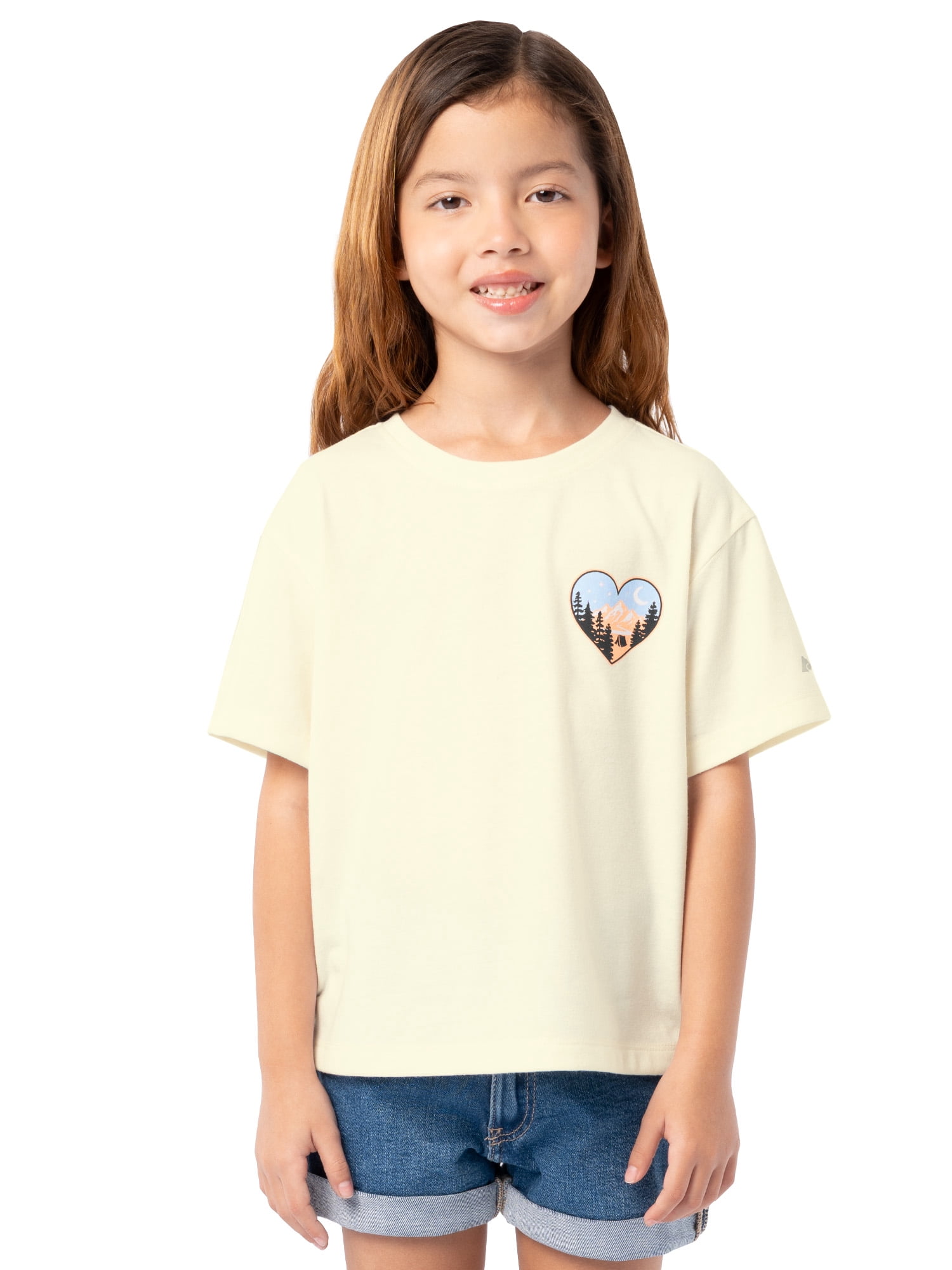 Ozark Trail Girl's Boxy Graphic Tee, Sizes 4-18 & Plus