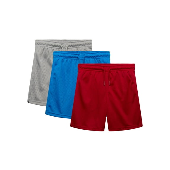 Athletic Works Boy's Mesh Short, 3-Pack, Sizes 4-18 & Husky