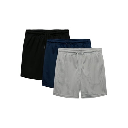 Athletic Works Boy's Mesh Short, 3-Pack, Sizes 4-18 & Husky